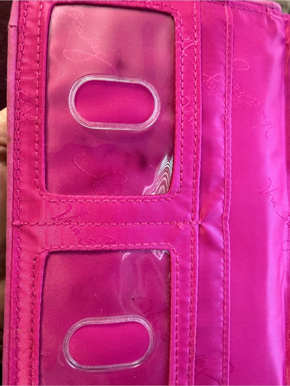 Vera Bradley Quilted Turn-Lock Wallet in Pink Swirl Flowers - Picture 9 of 10